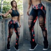 Yoga Calças Para As Mulheres de Fitness Leggins Ginásio Roupas Calça Treino de Corrida Apertado Espo