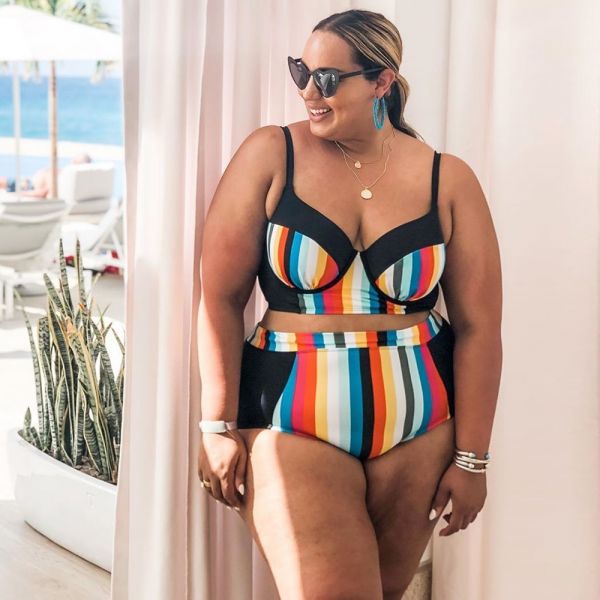 Plus size conjunto de biquíni para mulher